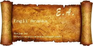Engli Aranka névjegykártya